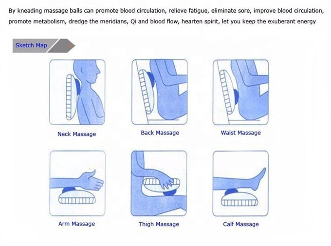 La almohada de amasamiento del Massager del cuello de Shiatsu acciona tiempo auto de 20 W 15 el diseño principal de los minutos cuatro