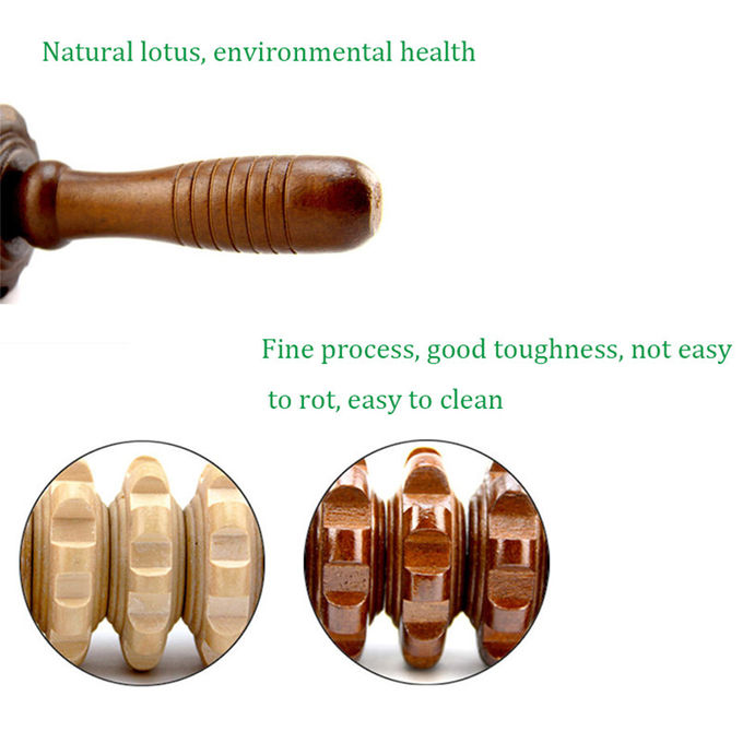 El palillo de madera del rodillo del masaje de la longitud los 39cm mejora con eficacia la circulación de sangre