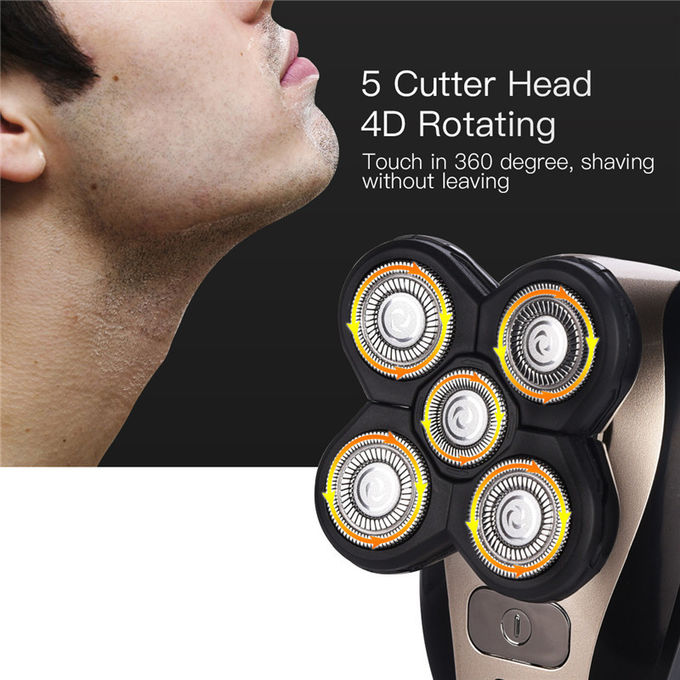 práctico económico recargable de la máquina de afeitar eléctrica 4d con cinco cabezas independientemente flotantes